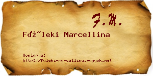 Füleki Marcellina névjegykártya